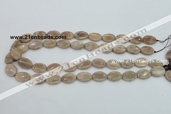 CMS17 15.5 inches 13*18mm oval moonstone gemstone beads wholesale