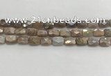 CMS1781 15.5 inches 8*12mm faceted rectangle AB-color moonstone beads