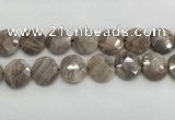 CMS1794 15.5 inches 20mm faceted coin AB-color moonstone beads