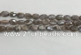 CMS1798 15.5 inches 8*12mm faceted oval AB-color moonstone beads