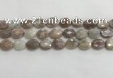 CMS1801 15.5 inches 13*18mm faceted oval AB-color moonstone beads