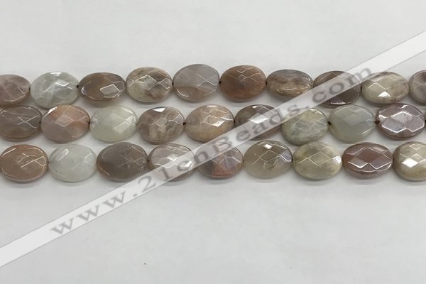 CMS1801 15.5 inches 13*18mm faceted oval AB-color moonstone beads