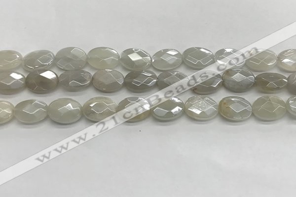 CMS1807 15.5 inches 10*14mm faceted oval AB-color moonstone beads