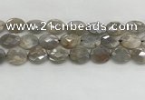 CMS1814 15.5 inches 13*18mm faceted oval AB-color moonstone beads