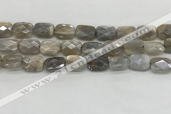 CMS1825 15.5 inches 12*16mm faceted rectangle AB-color moonstone beads