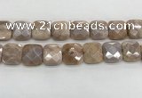 CMS1833 15.5 inches 20*20mm faceted square AB-color moonstone beads