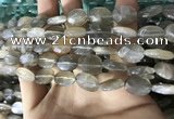 CMS1850 15.5 inches 8*12mm faceted oval grey moonstone beads