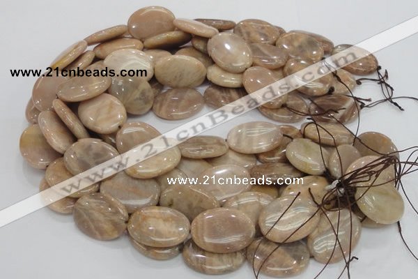 CMS19 15.5 inches 18*25mm oval moonstone gemstone beads wholesale