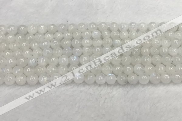 CMS1901 15.5 inches 6mm round white moonstone gemstone beads