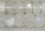 CMS1911 15.5 inches 5*8mm faceted rondelle white moonstone beads