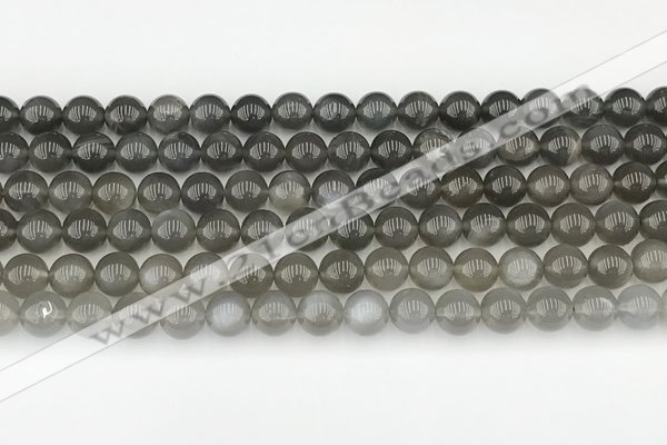 CMS2021 15.5 inches 8mm round black moonstone beads wholesale