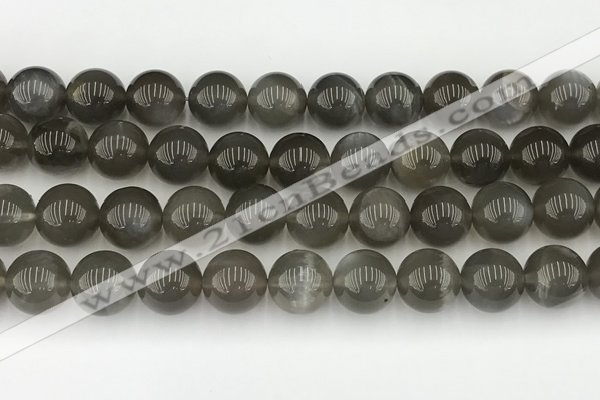 CMS2023 15.5 inches 12mm round black moonstone beads wholesale