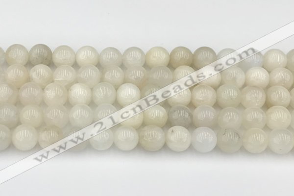 CMS2028 15.5 inches 8mm round white moonstone beads wholesale