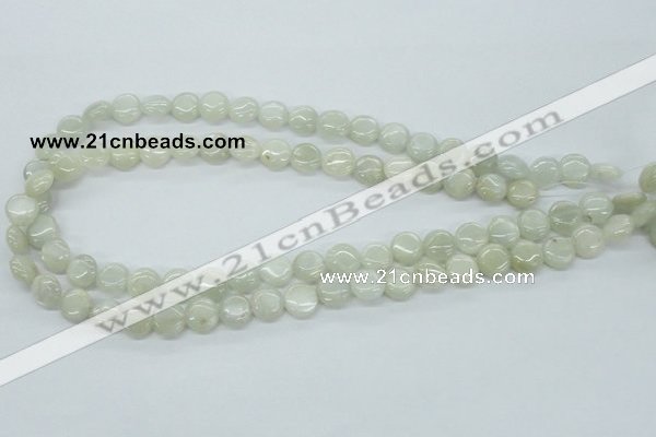 CMS209 15.5 inches 10mm flat round moonstone gemstone beads wholesale