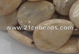 CMS30 15.5 inches 18*25mm flat teardrop moonstone gemstone beads