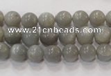 CMS304 15.5 inches 9mm round natural grey moonstone beads wholesale