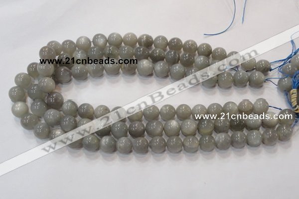 CMS304 15.5 inches 9mm round natural grey moonstone beads wholesale