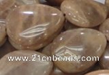 CMS31 15.5 inches 22*30mm flat teardrop moonstone gemstone beads