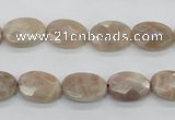 CMS34 15.5 inches 10*14mm faceted oval moonstone gemstone beads