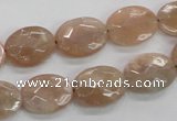 CMS35 15.5 inches 12*16mm faceted oval moonstone gemstone beads