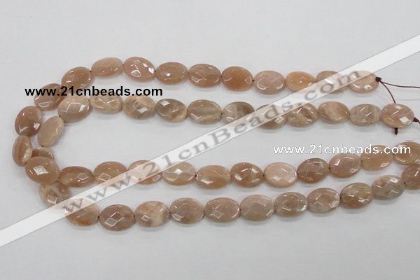 CMS35 15.5 inches 12*16mm faceted oval moonstone gemstone beads