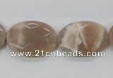 CMS37 15.5 inches 18*24mm faceted oval moonstone gemstone beads