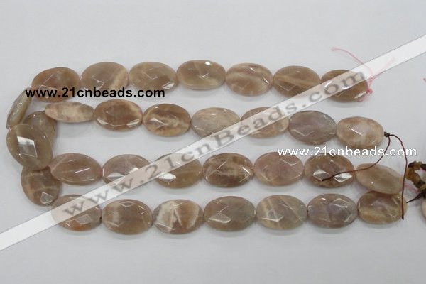 CMS37 15.5 inches 18*24mm faceted oval moonstone gemstone beads