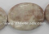 CMS39 15.5 inches 30*40mm faceted oval moonstone gemstone beads