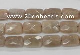 CMS40 15.5 inches 8*12mm faceted rectangle moonstone gemstone beads