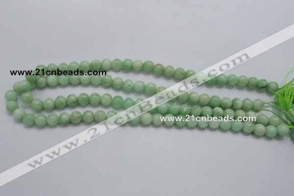 CMS403 15.5 inches 8mm round green moonstone beads wholesale