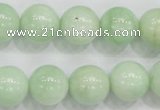 CMS406 15.5 inches 14mm round green moonstone beads wholesale