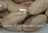 CMS51 15.5 inches 15*30mm faceted marquise moonstone gemstone beads