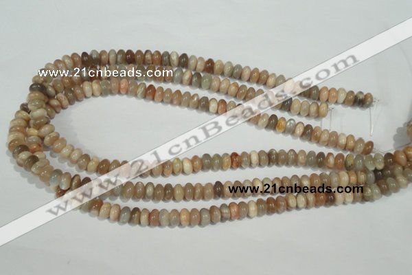 CMS518 15.5 inches 4*8mm rondelle moonstone beads wholesale