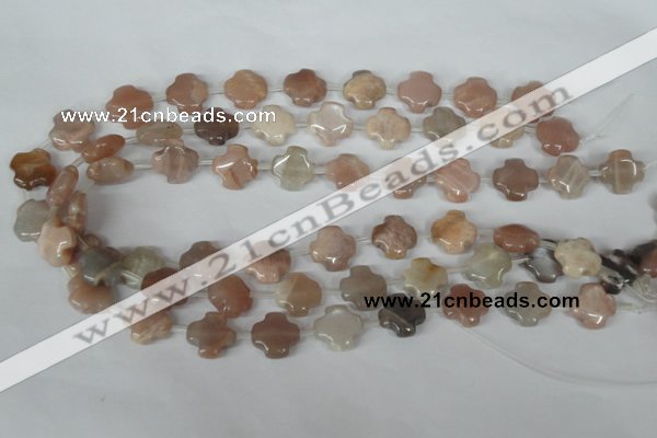 CMS535 15.5 inches 15*15mm cross moonstone beads wholesale