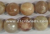 CMS575 15.5 inches 16mm faceted round moonstone beads wholesale