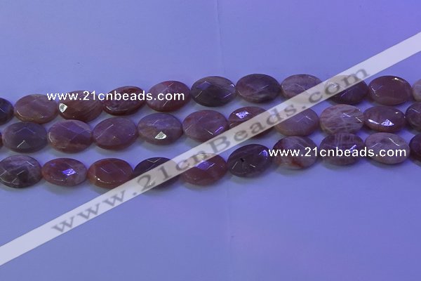 CMS585 15.5 inches 12*16mm faceted oval moonstone gemstone beads