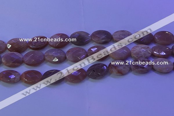 CMS587 15.5 inches 15*20mm faceted oval moonstone gemstone beads