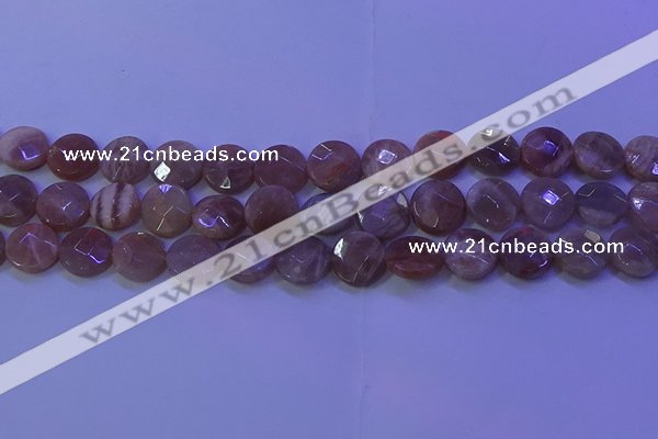 CMS591 15.5 inches 15mm faceted coin moonstone gemstone beads