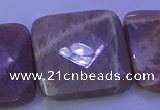 CMS596 15.5 inches 30*30mm faceted square moonstone gemstone beads
