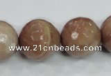 CMS65 15.5 inches 20mm faceted round moonstone gemstone beads