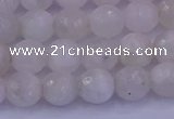 CMS662 15.5 inches 8mm faceted round white moonstone beads