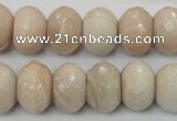 CMS68 15.5 inches 12*16mm faceted rondelle moonstone gemstone beads