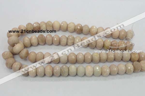 CMS68 15.5 inches 12*16mm faceted rondelle moonstone gemstone beads