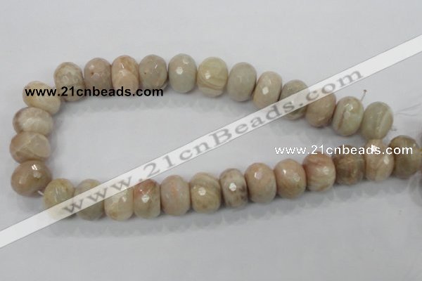 CMS69 15.5 inches 13*20mm faceted rondelle moonstone gemstone beads