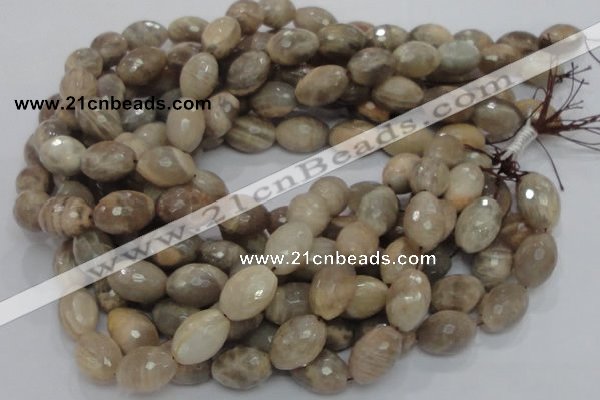 CMS71 15.5 inches 14*18mm faceted rice moonstone gemstone beads