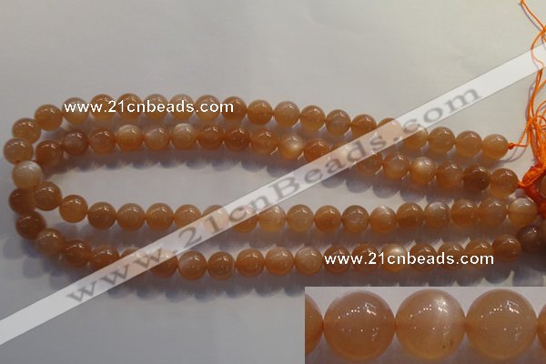 CMS733 15.5 inches 10mm round A grade natural peach moonstone beads