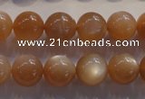 CMS734 15.5 inches 12mm round A grade natural peach moonstone beads