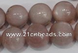 CMS759 15.5 inches 17mm round natural moonstone beads wholesale