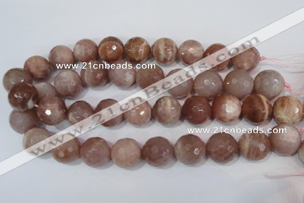 CMS770 15.5 inches 20mm faceted round natural moonstone beads