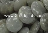 CMS79 15.5 inches 20mm flat round moonstone gemstone beads